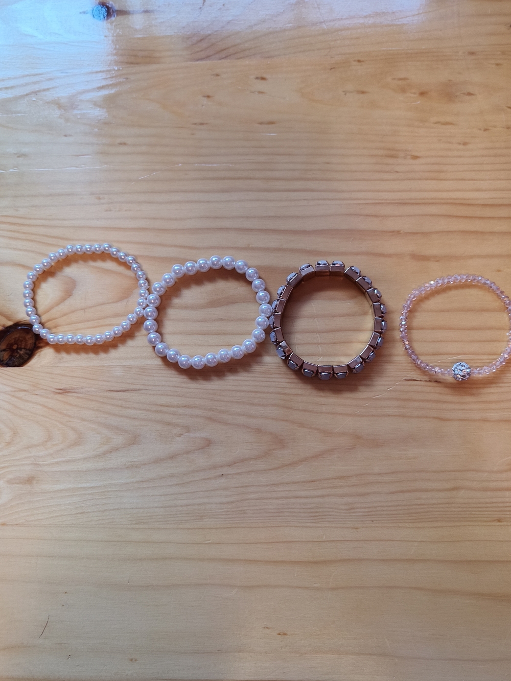 4 Pk- Costume Jewelry Elastic Bracelets